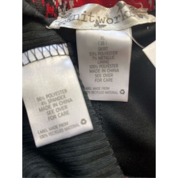 Knit Works Button Girl’s XLARGE Top and Plaid Scooter Skirt Set - Picture 7 of 11